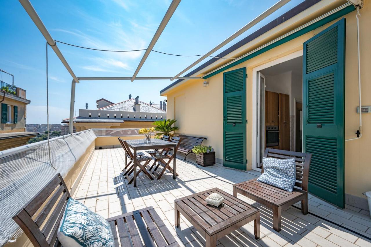 Apartament Joivy Penthouse Flat With Terrace Genua Zewnętrze zdjęcie