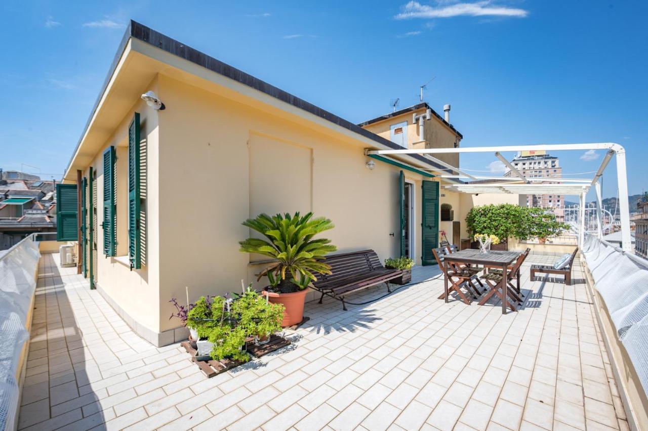 Apartament Joivy Penthouse Flat With Terrace Genua Zewnętrze zdjęcie